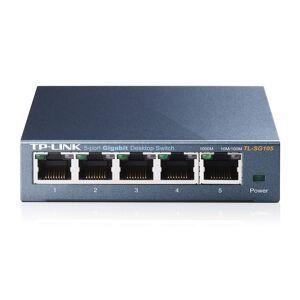 TP-LINK Gigabit Netzwerk Switch TL-SG105, 5-Port, bis 1000 Mbit/S, Metall
