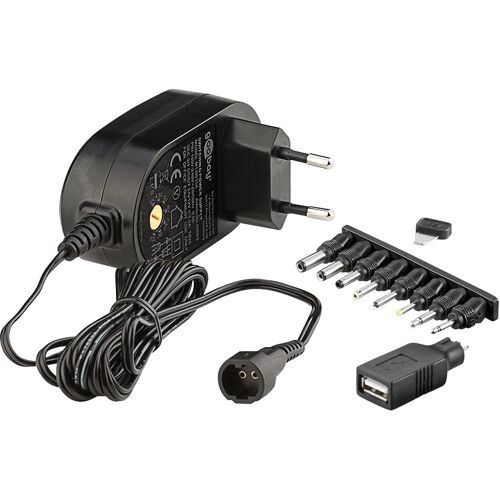 GOOBAY Universal-Steckernetzteil 59029, 3...12 V-, 1,5 A, schwarz