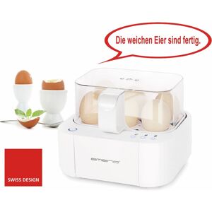 EMERIO Eierkocher EB-115560.12, 6 Eier, 400 Watt, Sprachausgabe, weiß