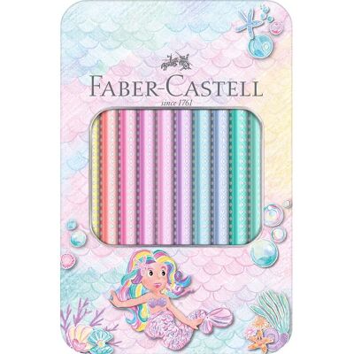 Faber-Castell Jumbo-Buntstifte "Sparkle" Pastell, 10er-Set im Metalletui Faber-Castell Jumbo-Buntstifte "Sparkle" Pastell, 10er-Set im Metalletui