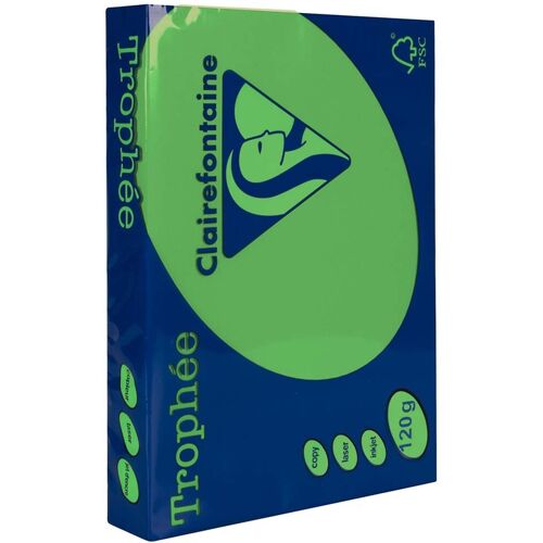 Clairefontaine 250 Blatt Clairfontaine Farbiges Kopierpapier "Trophee" 120 g/m², DIN A4, maigrün
