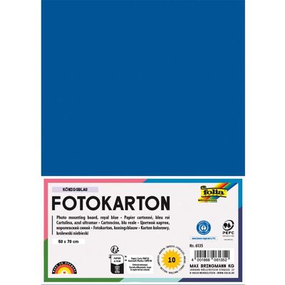 Folia Königsblau Fotokarton - 300g/m² 50x70cm - 10 Bögen Folia Königsblau Fotokarton - 300g/m² 50x70cm - 10 Bögen