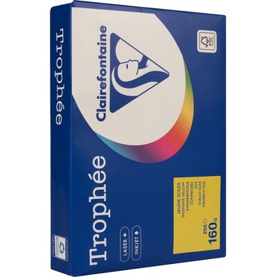 Clairefontaine Trophée Intens - Farbiges Papier - Zonnegeel - A4 Clairefontaine Trophée Intens - Farbiges Papier - Zonnegeel - A4