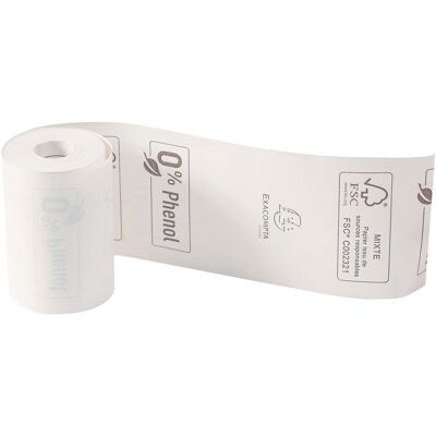 Exacompta Bisphenolfreie Thermoprinter-Rollen, Breite 57 mm x 40 mm x 18 m, 20 Stk. Exacompta Bisphenolfreie Thermoprinter-Rollen, Breite 57 mm x 40 mm x 18 m, 20 Stk.