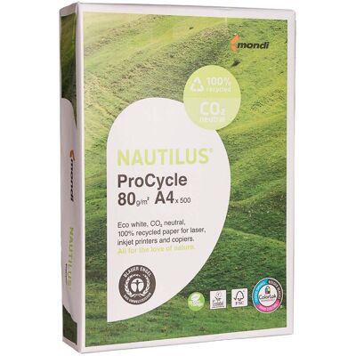 NAUTILUS Recyclingpapier ProCycle - Weiß - DIN A4 - 80 g/m² NAUTILUS Recyclingpapier ProCycle - Weiß - DIN A4 - 80 g/m²