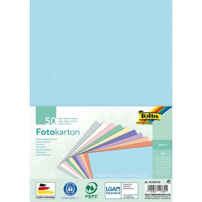 folia Fotokarton "Pastell" 300g/m², DIN A4, 50 Blatt folia Fotokarton "Pastell" 300g/m², DIN A4, 50 Blatt