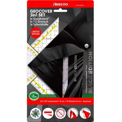 ARISTO 3er Set Geocover "Black Edition" Geodreieck® 16 cm und TZ-Dreieck 22,5 cm ARISTO 3er Set Geocover "Black Edition" Geodreieck® 16 cm und TZ-Dreieck 22,5 cm