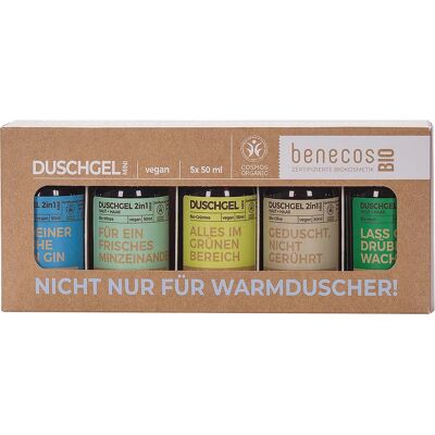 benecos Bio-Mini-Duschgel-Set "Nicht nur für Warmduscher" benecos Bio-Mini-Duschgel-Set "Nicht nur für Warmduscher"