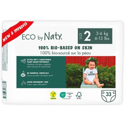 ECO by Naty Windel, Gr. 2 (3-6 kg), aus FSC-zertifiziertem Zellstoff, 33 Stk. ECO by Naty Windel, Gr. 2 (3-6 kg), aus FSC-zertifiziertem Zellstoff, 33 Stk.