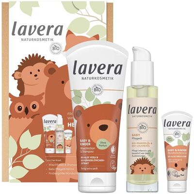 lavera Bio-Geschenkset 'Baby & Kinder', Waschlotion/Shampoo, Pflegeöl & Wundschutzcreme lavera Bio-Geschenkset 'Baby & Kinder', Waschlotion/Shampoo, Pflegeöl & Wundschutzcreme