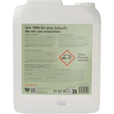 memo Antikalk-Spray "ECO CLEANER", 5 l, Nachfüllung memo Antikalk-Spray "ECO CLEANER", 5 l, Nachfüllung