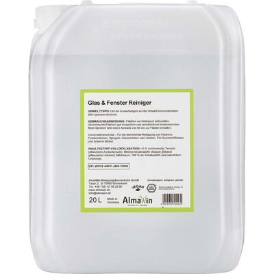 AlmaWin Glasreiniger "Glas & Fenster" Kanister, 20 l, Nachfüllung AlmaWin Glasreiniger "Glas & Fenster" Kanister, 20 l, Nachfüllung