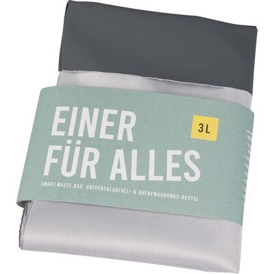 Wiederverwendbarer Müll- und Aufbewahrungsbeutel "SmartWasteBag" 3 l Wiederverwendbarer Müll- und Aufbewahrungsbeutel "SmartWasteBag" 3 l