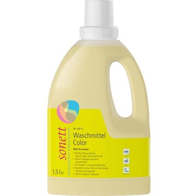Sonett Color-Flüssigwaschmittel "Mint&Lemon" für Outdoor-& Sportbekleidung, 1,5 l Sonett Color-Flüssigwaschmittel "Mint&Lemon" für Outdoor-& Sportbekleidung, 1,5 l