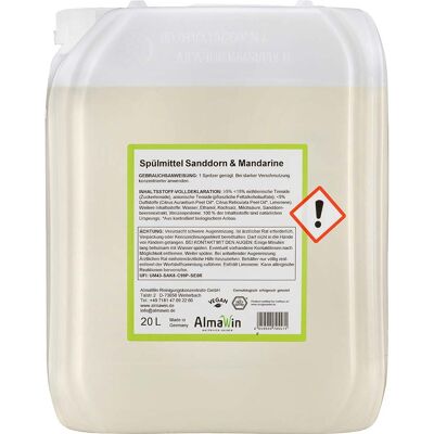 AlmaWin Spülmittel "Sanddorn & Mandarine" Kanister, 20 l, Nachfüllung AlmaWin Spülmittel "Sanddorn & Mandarine" Kanister, 20 l, Nachfüllung