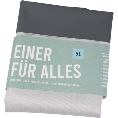 " Wiederverwendbarer Müll- und Aufbewahrungsbeutel 'SmartWasteBag' 5 l " Wiederverwendbarer Müll- und Aufbewahrungsbeutel 'SmartWasteBag' 5 l