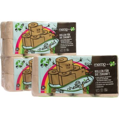 memo Toilettenpapier "skate-aid" 3-lagig aus Kartonage (150 Blatt), 7 x 8 Rollen memo Toilettenpapier "skate-aid" 3-lagig aus Kartonage (150 Blatt), 7 x 8 Rollen