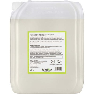 AlmaWin Haushaltsreiniger "zitronig frisch", Kanister, Nachfüllung, 20 l AlmaWin Haushaltsreiniger "zitronig frisch", Kanister, Nachfüllung, 20 l