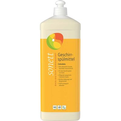 Sonett Geschirrspülmittel "Calendula" mit Süßorange und Bergamotteöl, 1 l Sonett Geschirrspülmittel "Calendula" mit Süßorange und Bergamotteöl, 1 l