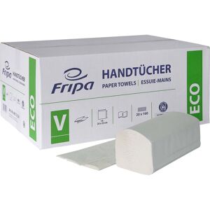 Fripa 3200 Papierhandtücher, 25 x 23 cm, 2-lagig, natur, V-Falz