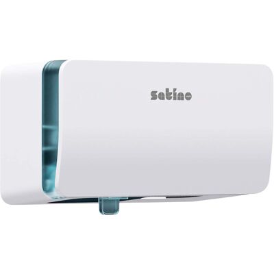 Satino Doppelrollen-Toilettenpapier-Spender "HYGINITY" Kleinrollen, weiß Satino Doppelrollen-Toilettenpapier-Spender "HYGINITY" Kleinrollen, weiß