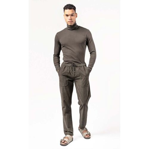 Living Crafts Bio-Herren-Cargo-Cordhose 'YUSTIN' mit aufgesetzten Taschen, walnut, Gr. 30R