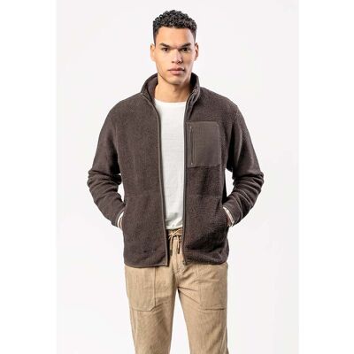Living Crafts Bio-Herren-Fleecejacke 'SENNA' mit Stehkragen, walnut, Gr. M Living Crafts Bio-Herren-Fleecejacke 'SENNA' mit Stehkragen, walnut, Gr. M