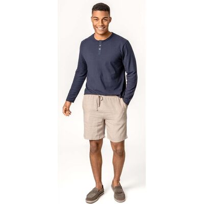 Living Crafts Herren-Bermuda-Short "ALFON" aus 100 % Leinen, sabbia, Gr. 48 Living Crafts Herren-Bermuda-Short "ALFON" aus 100 % Leinen, sabbia, Gr. 48