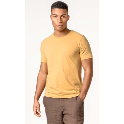 Living Crafts Bio-Herren-T-Shirt "THERREL" mit Rundhalsausschnitt, mango, Gr. XL Living Crafts Bio-Herren-T-Shirt "THERREL" mit Rundhalsausschnitt, mango, Gr. XL
