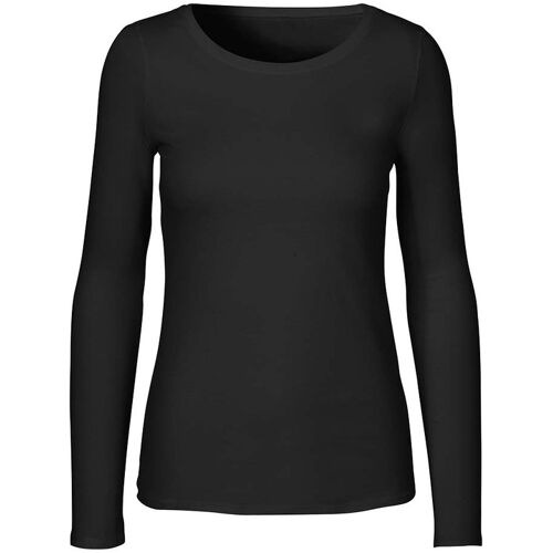 Neutral Bio-Damen-Langarmshirt mit Rundhalsaussschnitt schwarz, Gr. L