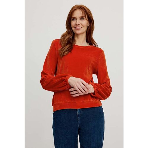 tranquillo Bio-Damen-Langarmshirt aus Nicky Velours, rooibos, Gr. L