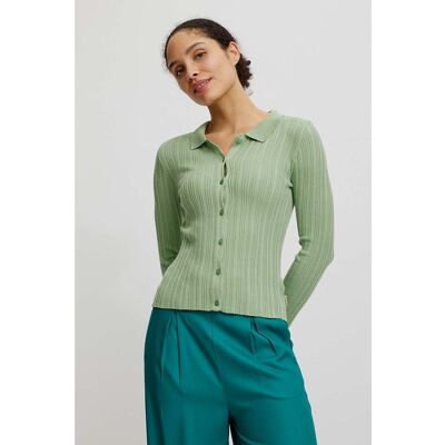 tranquillo Damen-Cardigan mit Rippenstruktur, jade, Gr. M tranquillo Damen-Cardigan mit Rippenstruktur, jade, Gr. M