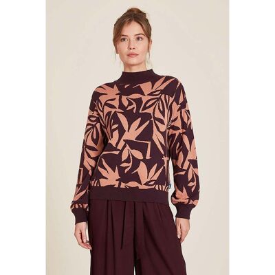 tranquillo Bio-Damen-Pullover mit dezentem Rollkragen, plum, Gr. L tranquillo Bio-Damen-Pullover mit dezentem Rollkragen, plum, Gr. L