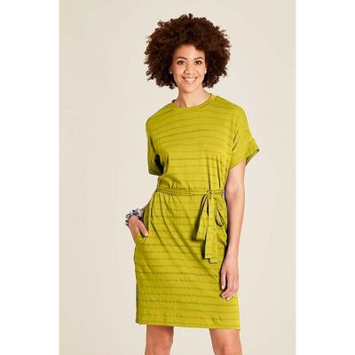 tranquillo Bio-Damen-Mini-Kleid aus Ajour-Jersey mit Taschen, pear, Gr. L tranquillo Bio-Damen-Mini-Kleid aus Ajour-Jersey mit Taschen, pear, Gr. L