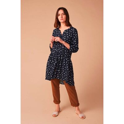 LANA Bio-Damen-Kleid "Irina" Ginko nightblue, Gr. 40 LANA Bio-Damen-Kleid "Irina" Ginko nightblue, Gr. 40