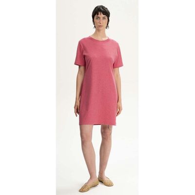 MELA Bio-Damen-Mini-T-Shirt-Kleid "DARSHA" mit Rundhalsausschnitt, blossom melange, Gr. M MELA Bio-Damen-Mini-T-Shirt-Kleid "DARSHA" mit Rundhalsausschnitt, blossom melange, Gr. M