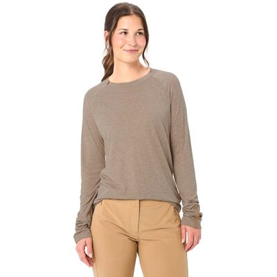 VAUDE Damen-Langarmshirt "Skomer III" mit Rundhalsausschnitt, oat, Gr. 42 VAUDE Damen-Langarmshirt "Skomer III" mit Rundhalsausschnitt, oat, Gr. 42