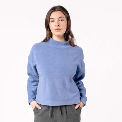 Living Crafts Bio-Damen-Fleece-Pullover 'USIRIS' mit Stehkragen, lavender dust, Gr. M Living Crafts Bio-Damen-Fleece-Pullover 'USIRIS' mit Stehkragen, lavender dust, Gr. M