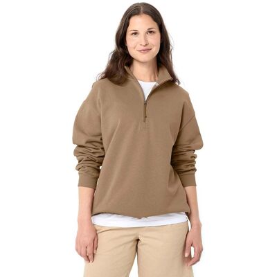 VAUDE Bio-Damen-Half-Zip-Pullover "Redmont" weit geschnitten, oat, Gr. 40 VAUDE Bio-Damen-Half-Zip-Pullover "Redmont" weit geschnitten, oat, Gr. 40