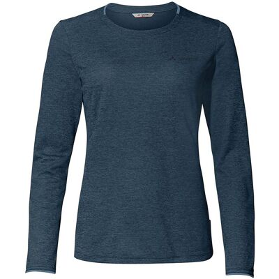VAUDE Damen-Langarmshirt 'Essential' mit Rundhalsausschnitt, dark sea uni, Gr. 38 VAUDE Damen-Langarmshirt 'Essential' mit Rundhalsausschnitt, dark sea uni, Gr. 38
