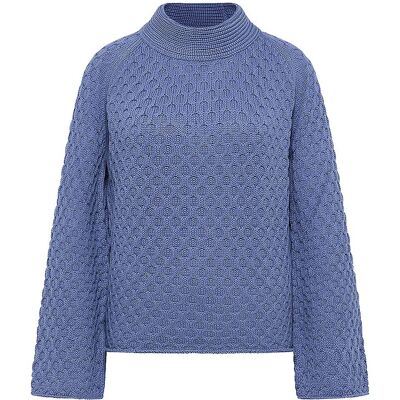 tranquillo Bio-Damen-Pullover mit Fledermausärmeln, indigo, Gr. S tranquillo Bio-Damen-Pullover mit Fledermausärmeln, indigo, Gr. S
