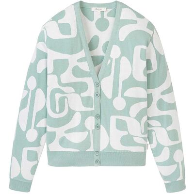 tranquillo Bio-Damen-Strickjacke mit V-Ausschnitt, granite green, Gr. L tranquillo Bio-Damen-Strickjacke mit V-Ausschnitt, granite green, Gr. L