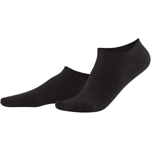 2er-Pack Living Crafts Bio-Damen-Sneaker-Socken "Abby" black, Gr. 39/42