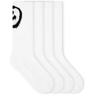 VON JUNGFELD 2er-Pack Bio-Socken 'Smiley', weiß, Gr. 39/42 VON JUNGFELD 2er-Pack Bio-Socken 'Smiley', weiß, Gr. 39/42