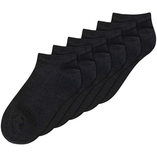 MELA 6er-Pack Bio-Sneaker-Socken, schwarz, Gr. 39/42