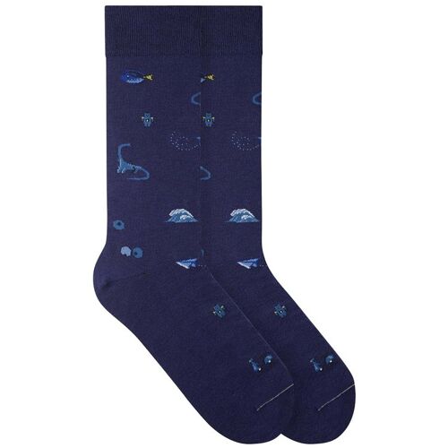 VON JUNGFELD Bio-Socken 'Blueberry', dunkelblau, Gr. 43/46