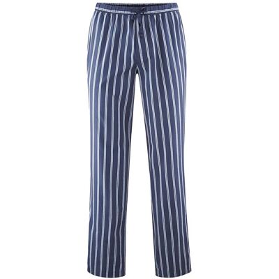 Living Crafts Bio-Herren-Schlafhose "Klemens" navy/azur, Gr. 50 Living Crafts Bio-Herren-Schlafhose "Klemens" navy/azur, Gr. 50