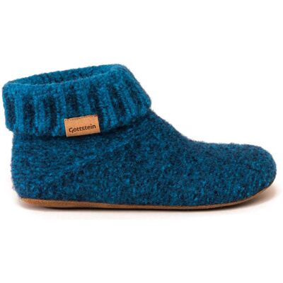 Gottstein Hausschuhe "Knit Boot" blue, Gr. 43 Gottstein Hausschuhe "Knit Boot" blue, Gr. 43