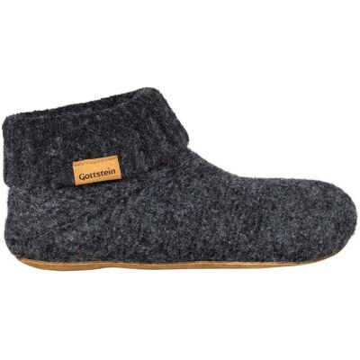 Gottstein Hausschuhe "Knit Boot" schwarz melange, Gr. 45 Gottstein Hausschuhe "Knit Boot" schwarz melange, Gr. 45
