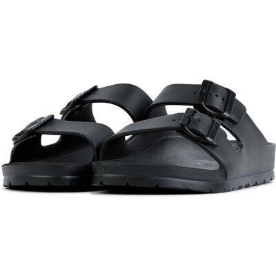 GRAND STEP SHOES Hausschuh/Pantolette "POOL TWO BUCKLE" aus EVA, black, Gr. 43 GRAND STEP SHOES Hausschuh/Pantolette "POOL TWO BUCKLE" aus EVA, black, Gr. 43